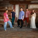 結婚記念5人家族写真